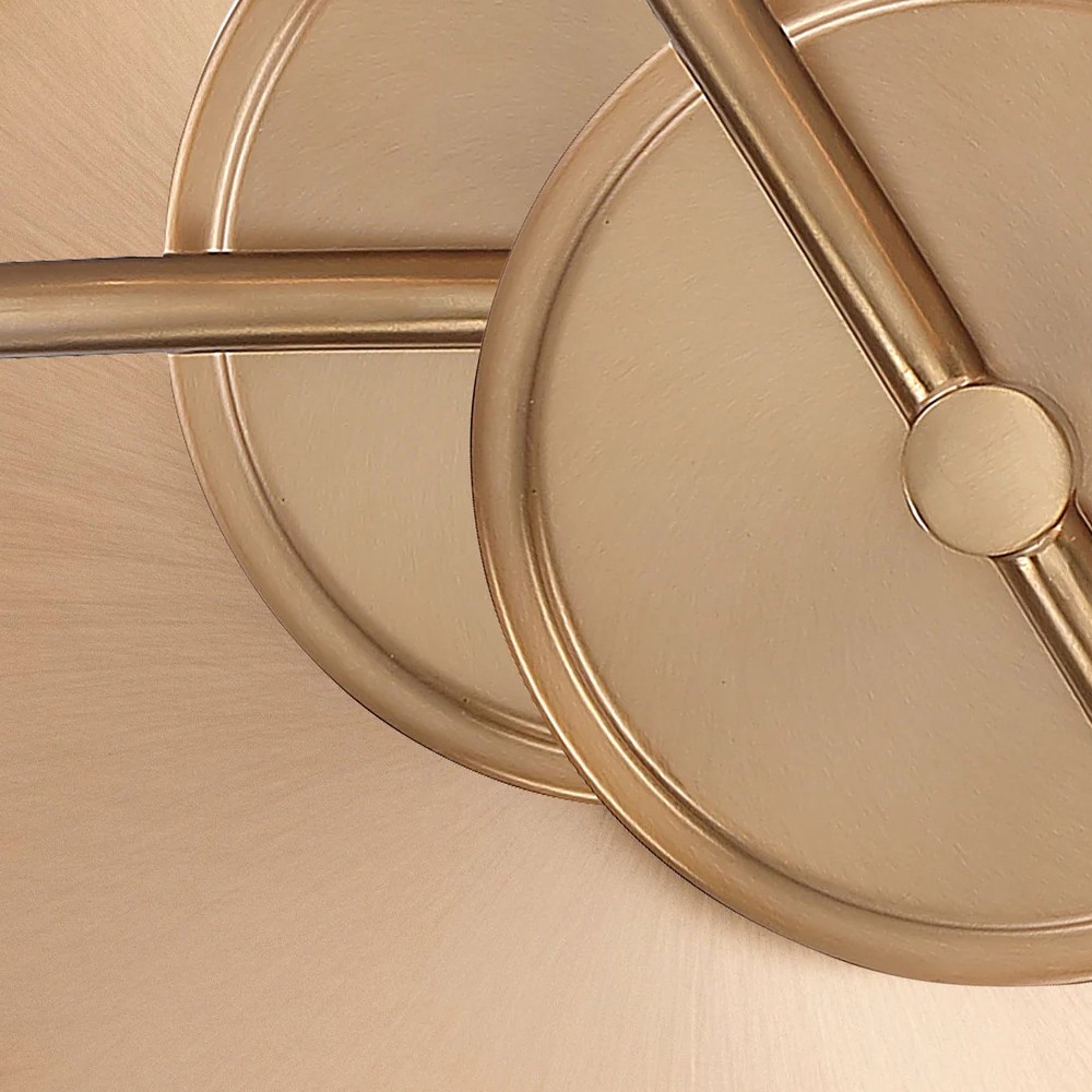 Finley Traditional Brown Leather Strap Gold Round Wall Mirror|