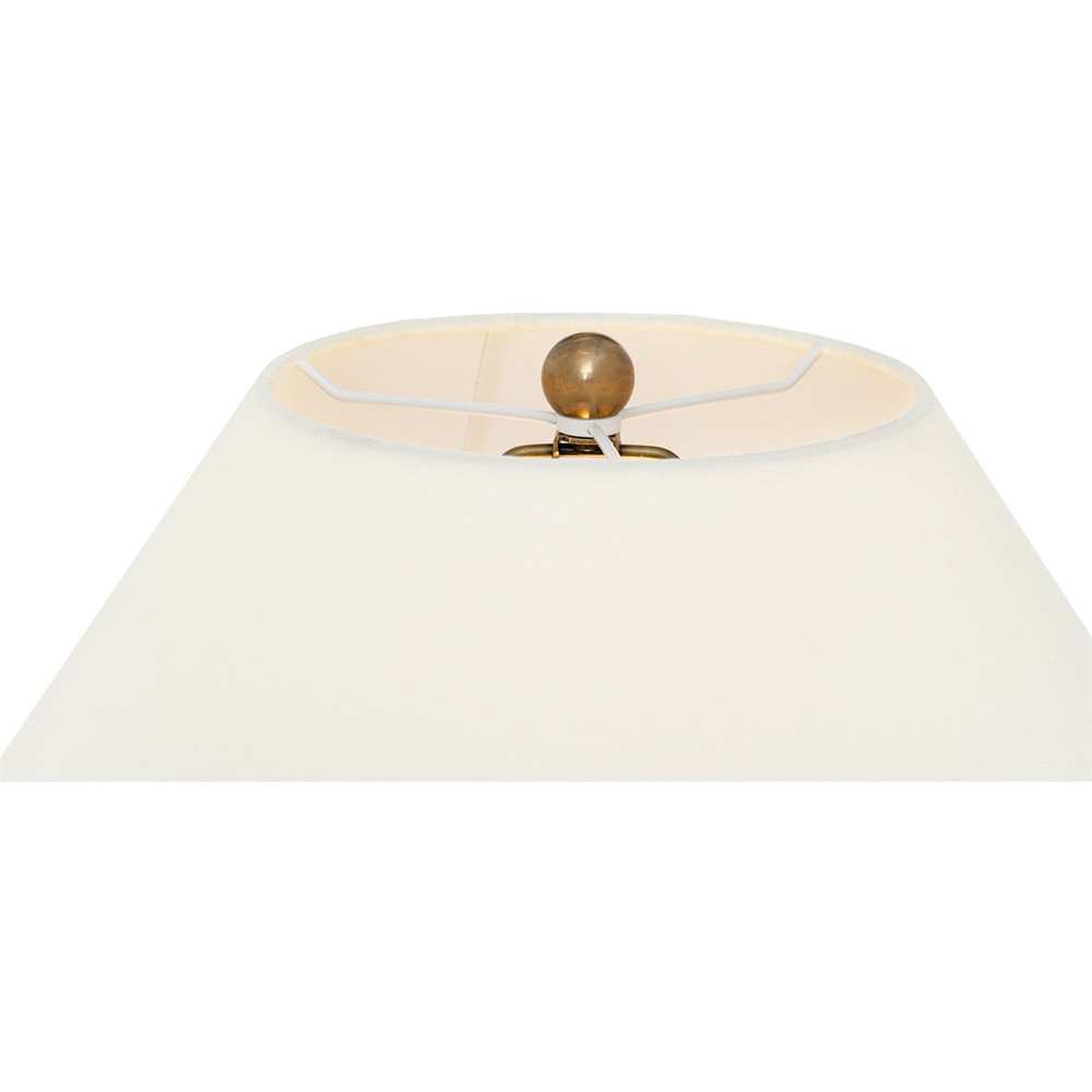 Visual Comfort Fasano Traditional White Linen Shade White Terracotta Table Lamp|