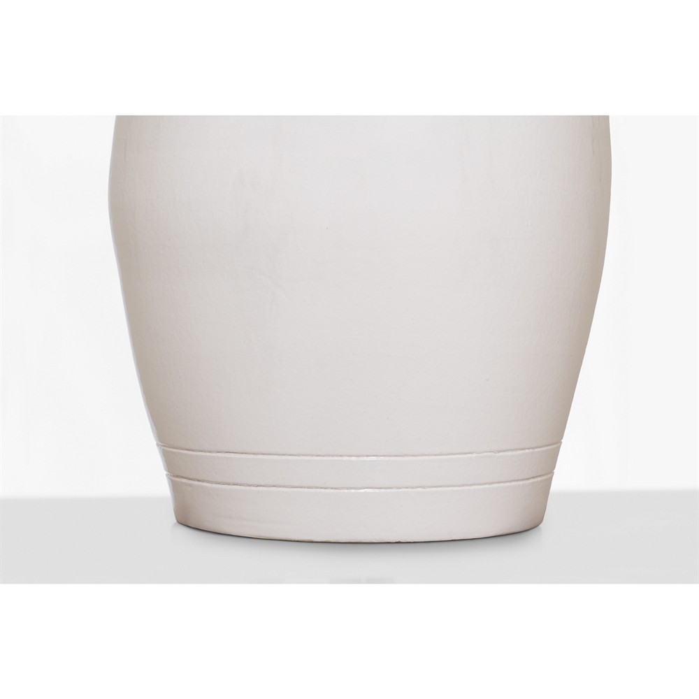 Visual Comfort Fasano Traditional White Linen Shade White Terracotta Table Lamp|