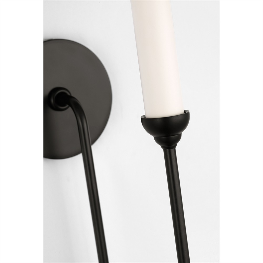 Visual Comfort Ingela White Silk Pleated Modern Iron Single Armed Sconce|