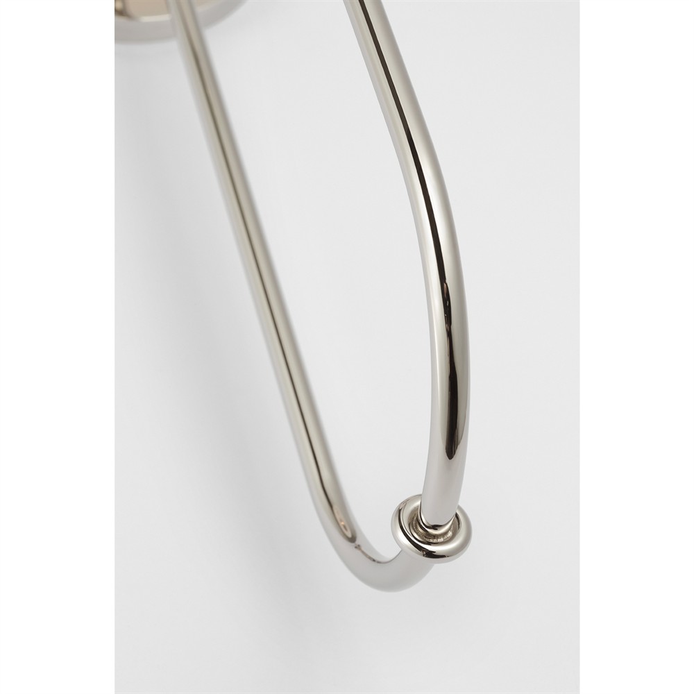 Visual Comfort Ingela White Silk Pleated Polished Nickel Single Armed Sconce|