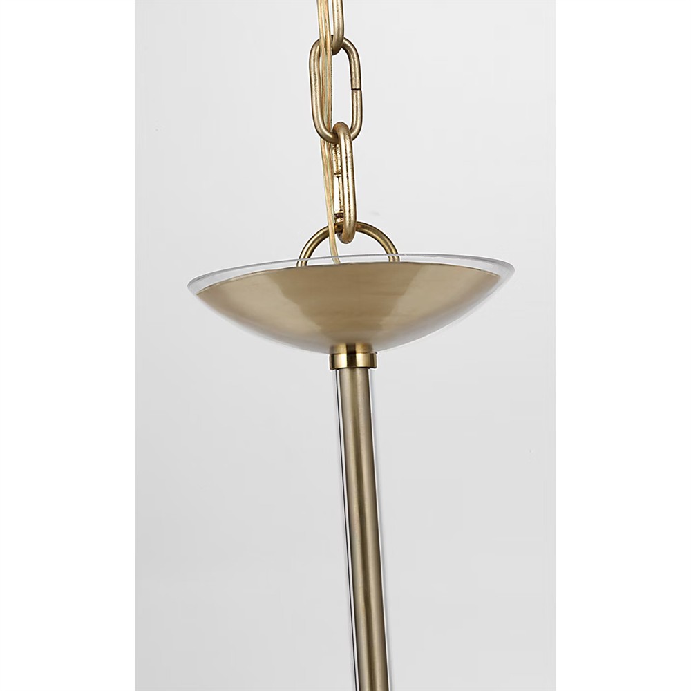 Visual Comfort Brigitte Glass Antique Brass Candle Chandelier - 34"|