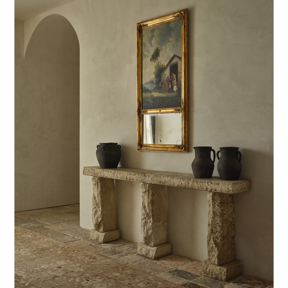 Laguna Traditional Antique Grey Terracotta Two-Handle Vase|