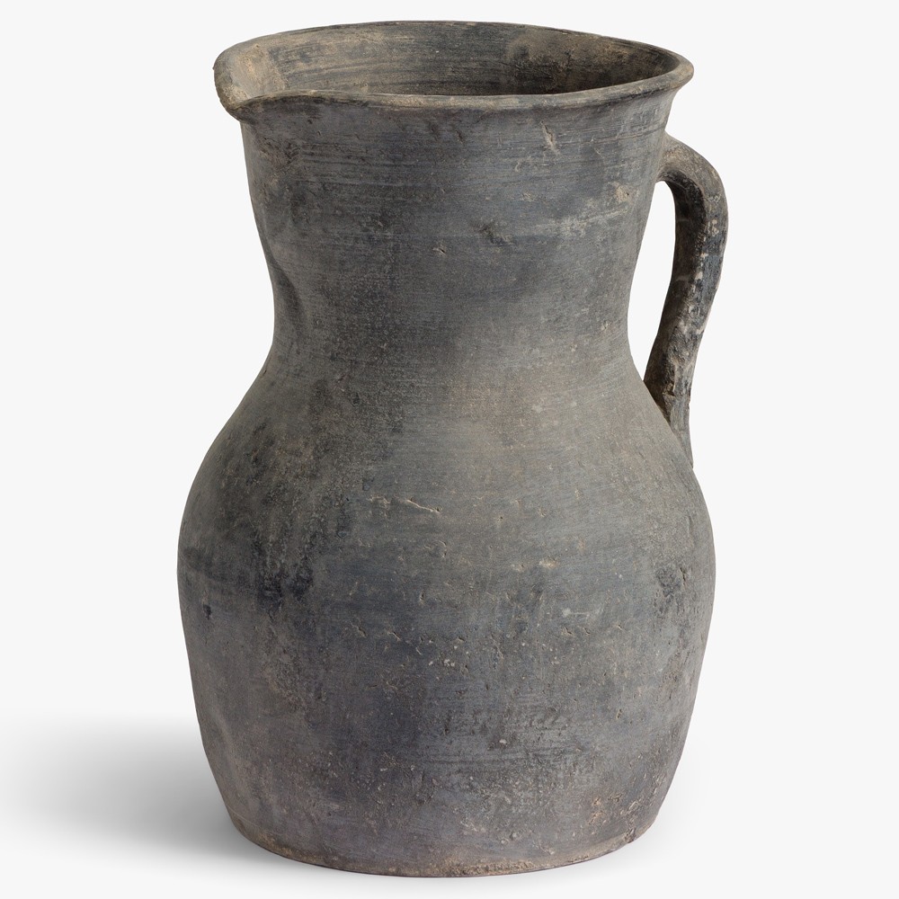 Toscana Traditional Antique Grey Terracotta Pitcher Vase|