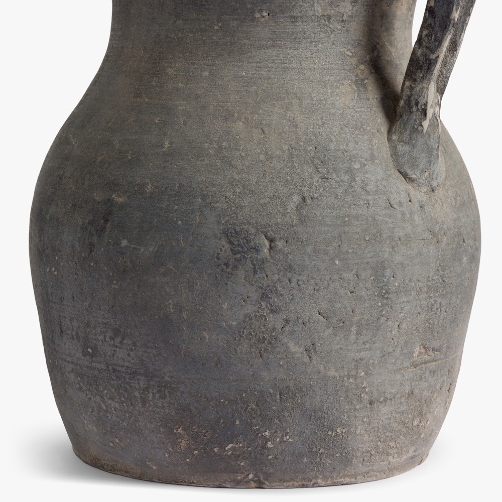 Toscana Traditional Antique Grey Terracotta Pitcher Vase|