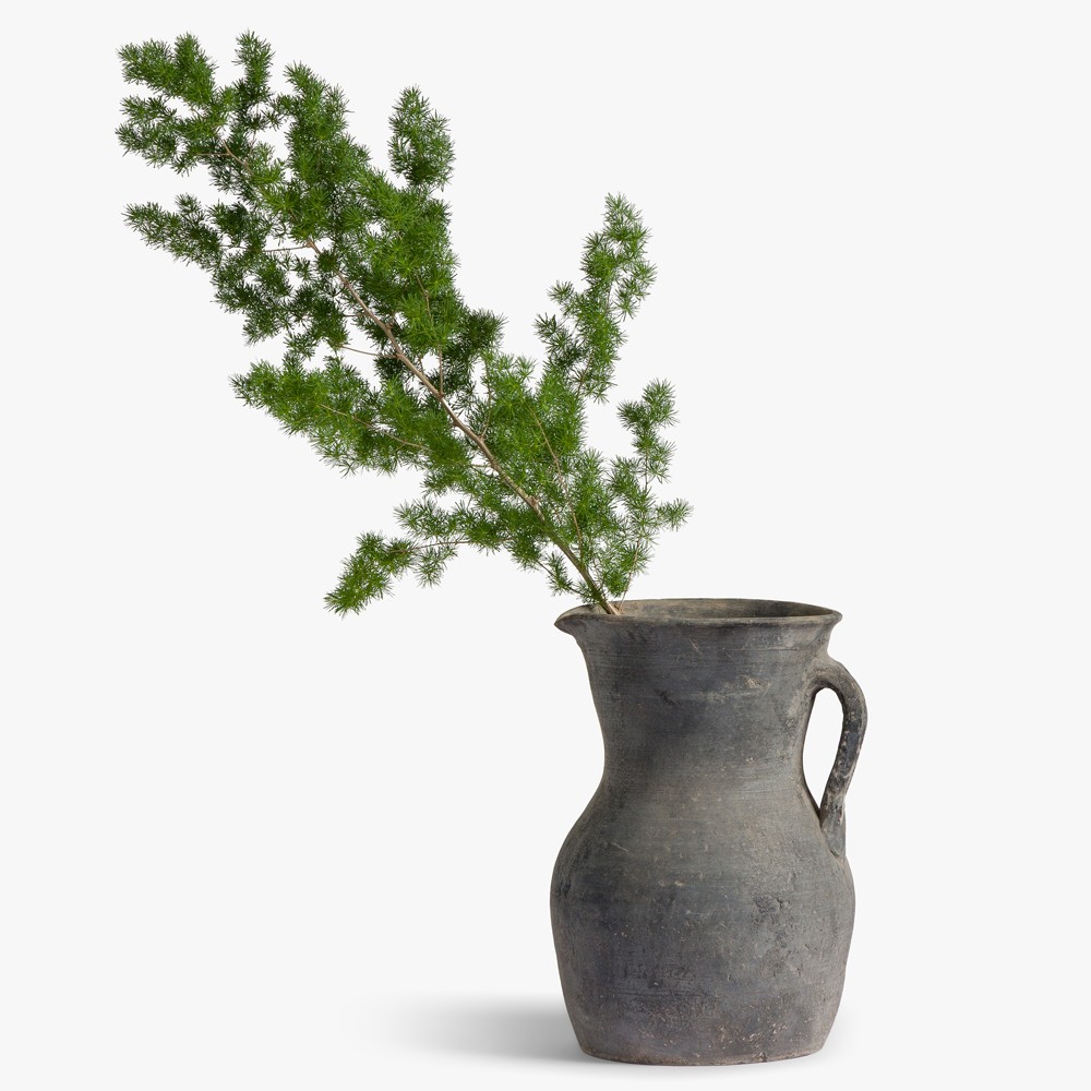 Toscana Traditional Antique Grey Terracotta Pitcher Vase|