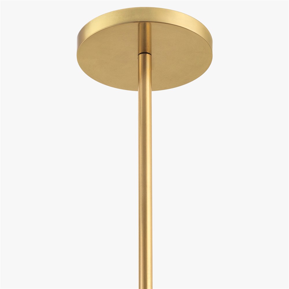 Sorella Coastal Beach Gold Metal Natural Rattan Shade Pendant|