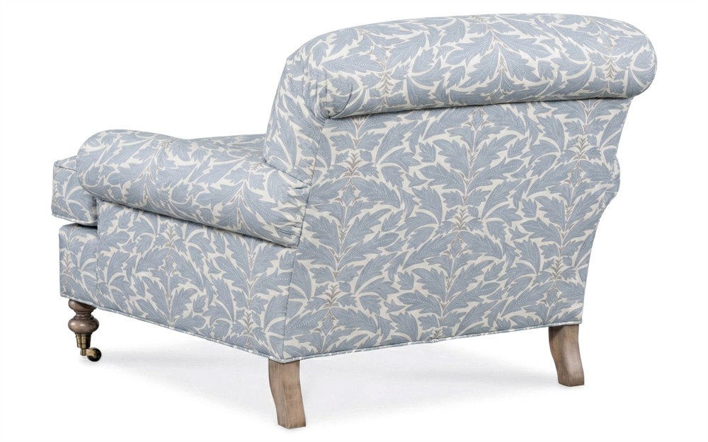 Carter Blue Porcelain Cotton Weave Chair and a Half|