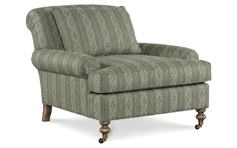 Carter Basil Stripe Chair and a Half|