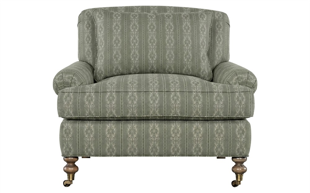 Carter Basil Stripe Chair and a Half|