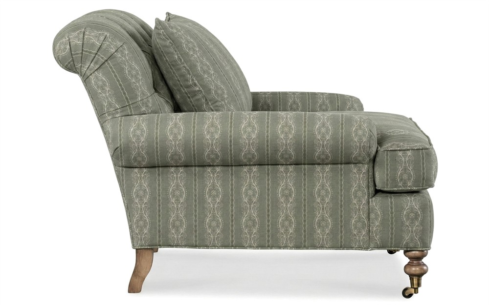 Carter Basil Stripe Chair and a Half|