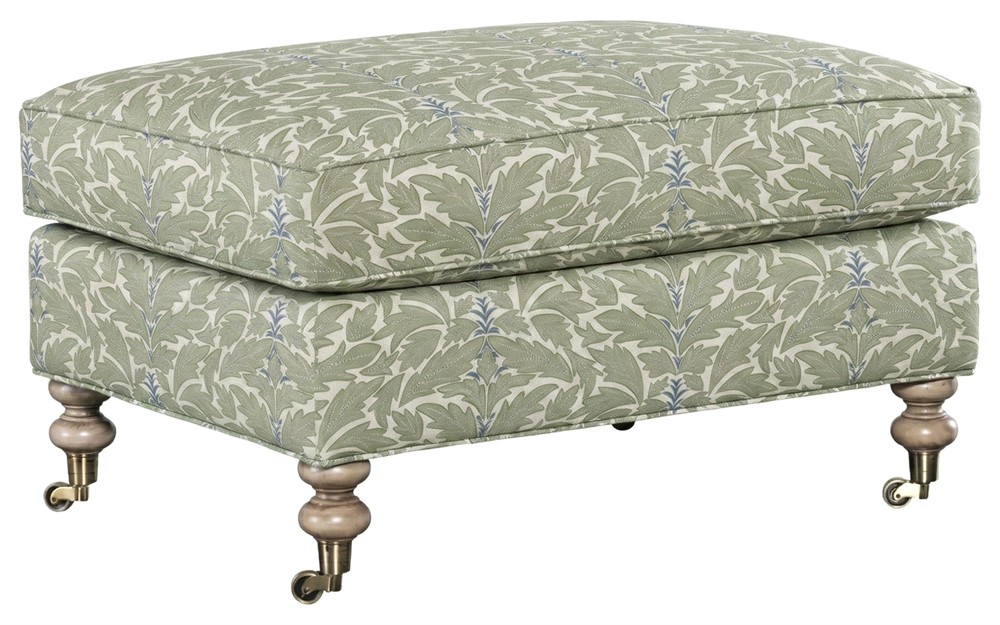 Carter Dried Herb Cotton Weave Ottoman|