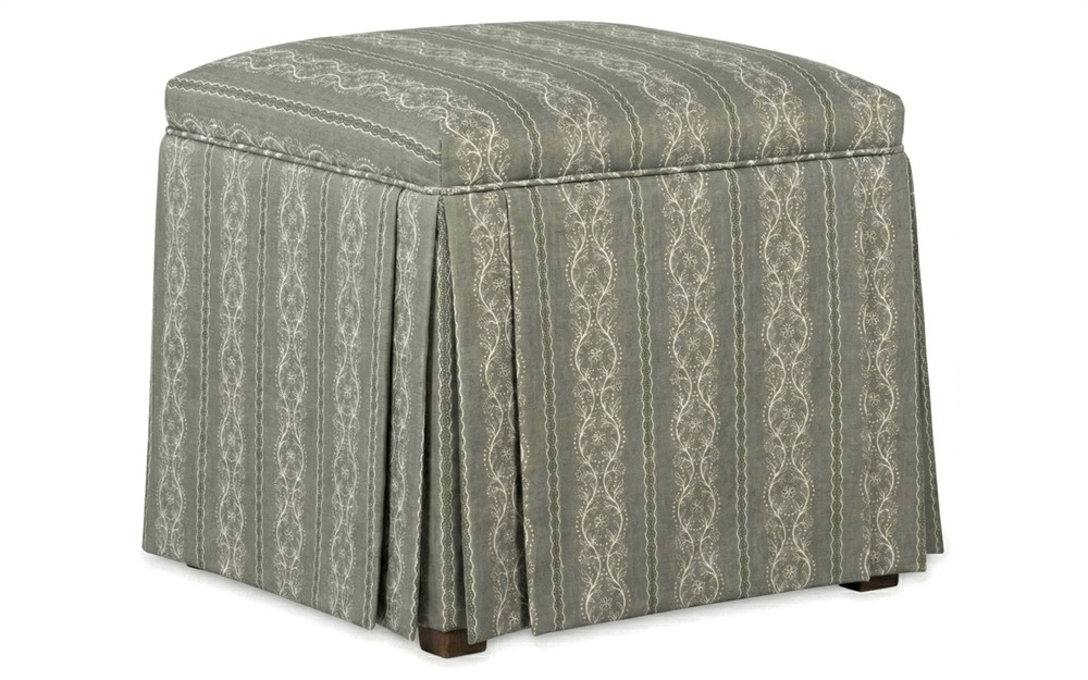 Minna Basil Stripe Ottoman|