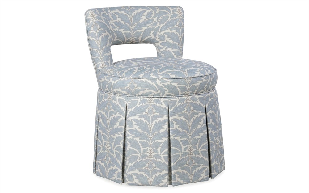 Lizbeth Blue Porcelain Cotton Weave Chair|