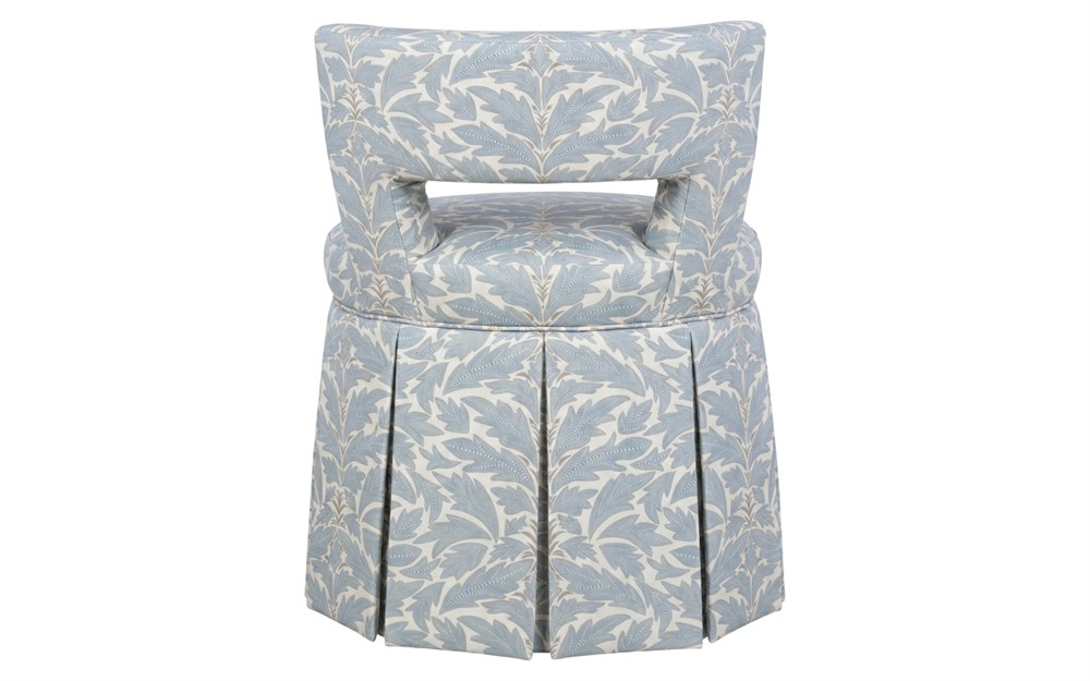Lizbeth Blue Porcelain Cotton Weave Chair|
