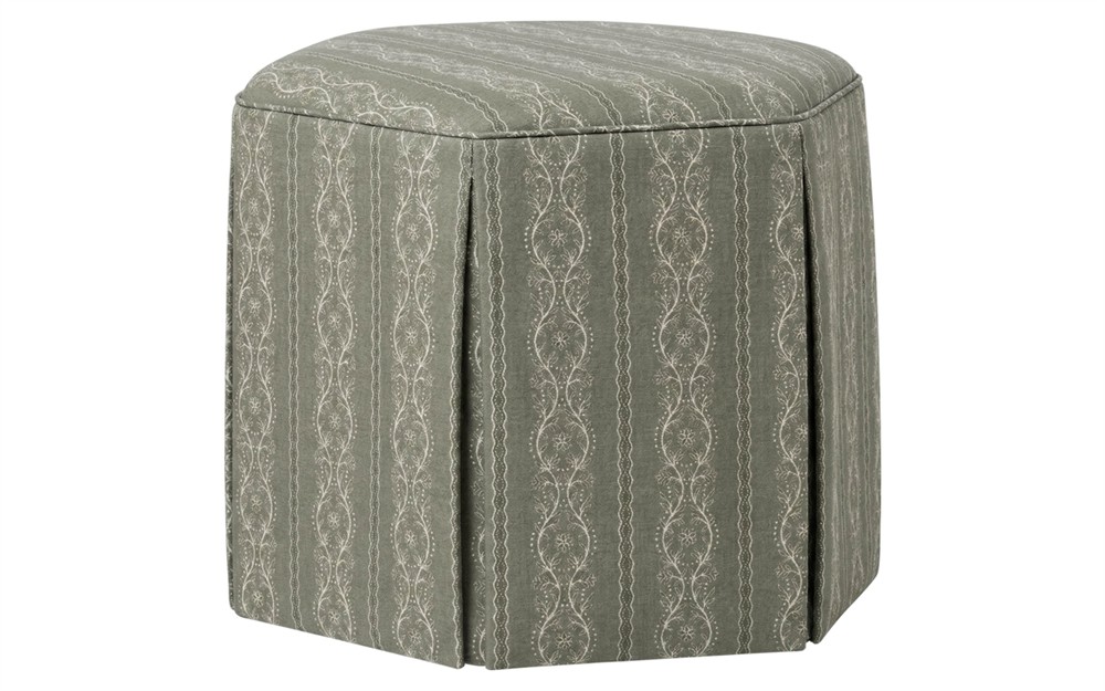 Rafaela Basil Stripe Ottoman|
