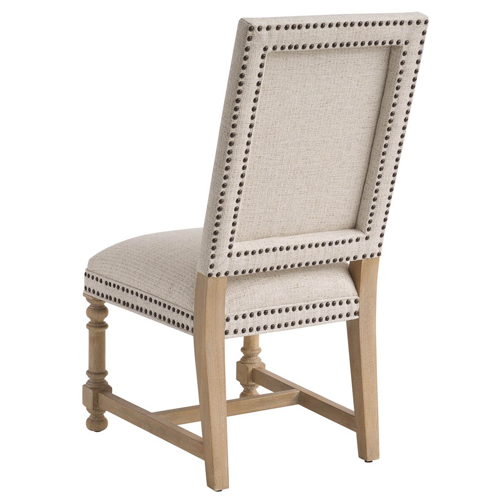 Anderson Updated Traditional Beige Performance Nailhead Dining Chair|
