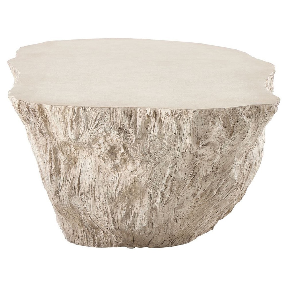Jasper Coastal Beach White Tree Concrete Freeform Outdoor Coffee Table|