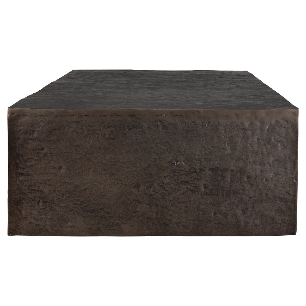 Aubrey Modern Classic Dark Bronze Aluminum Rectangular Outdoor Coffee Table|