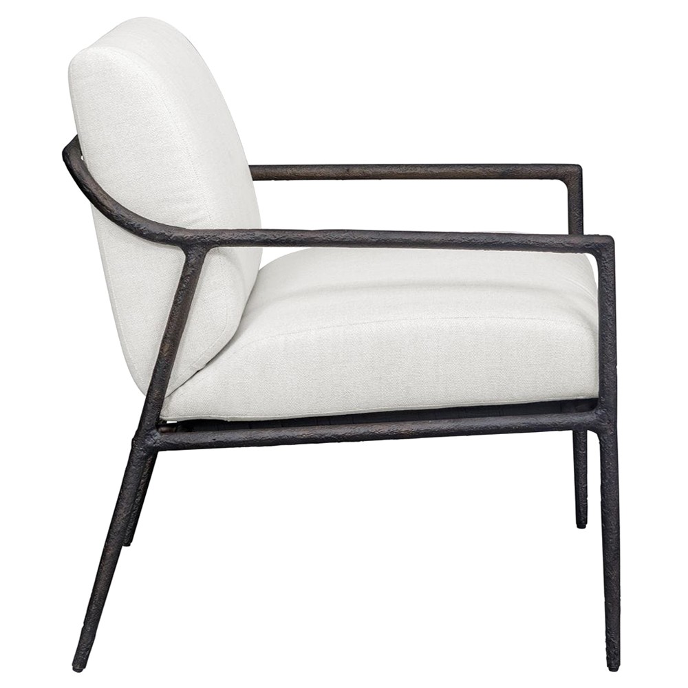 Mayer Modern Classic Black Aluminum Outdoor Lounge Chair|