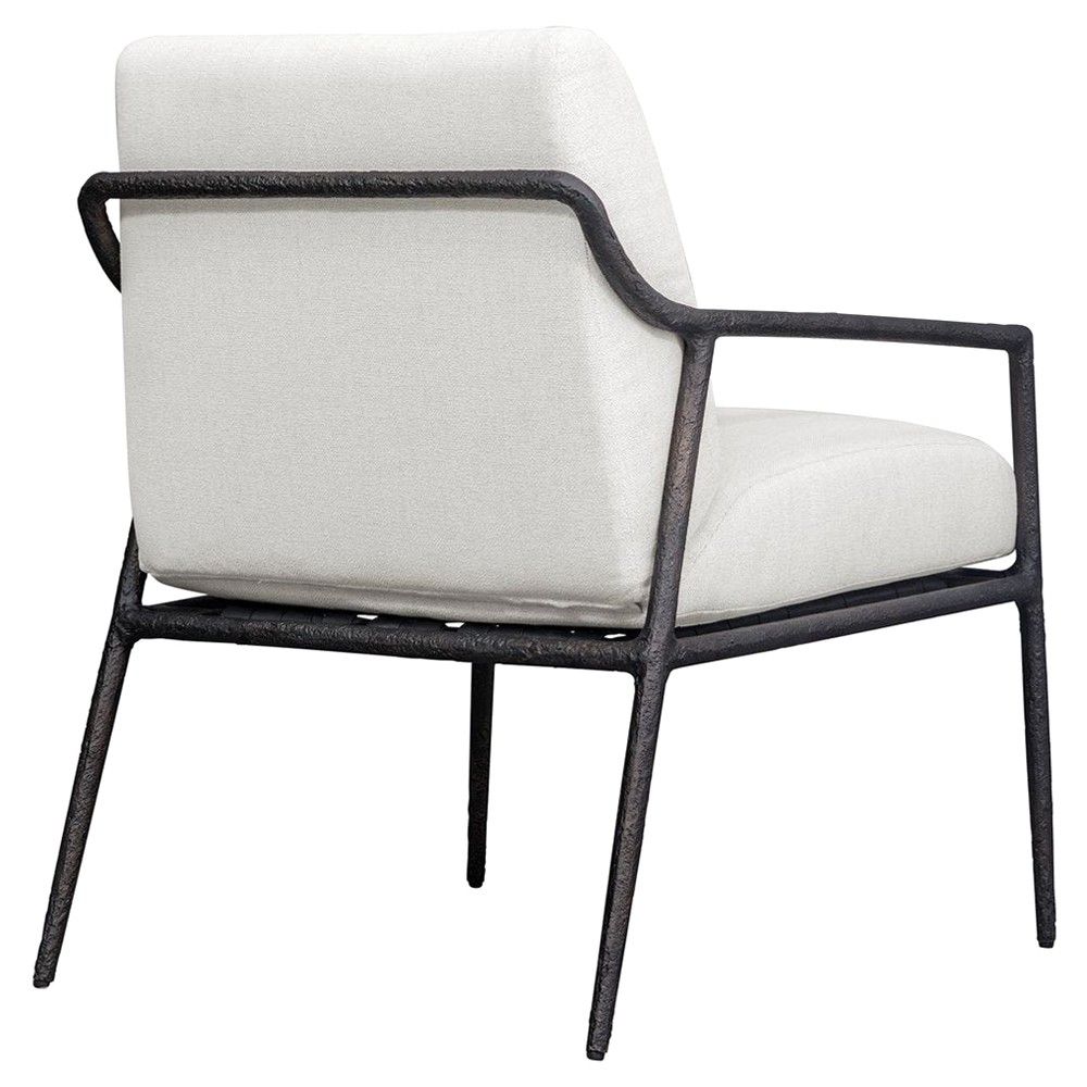 Mayer Modern Classic Black Aluminum Outdoor Lounge Chair|