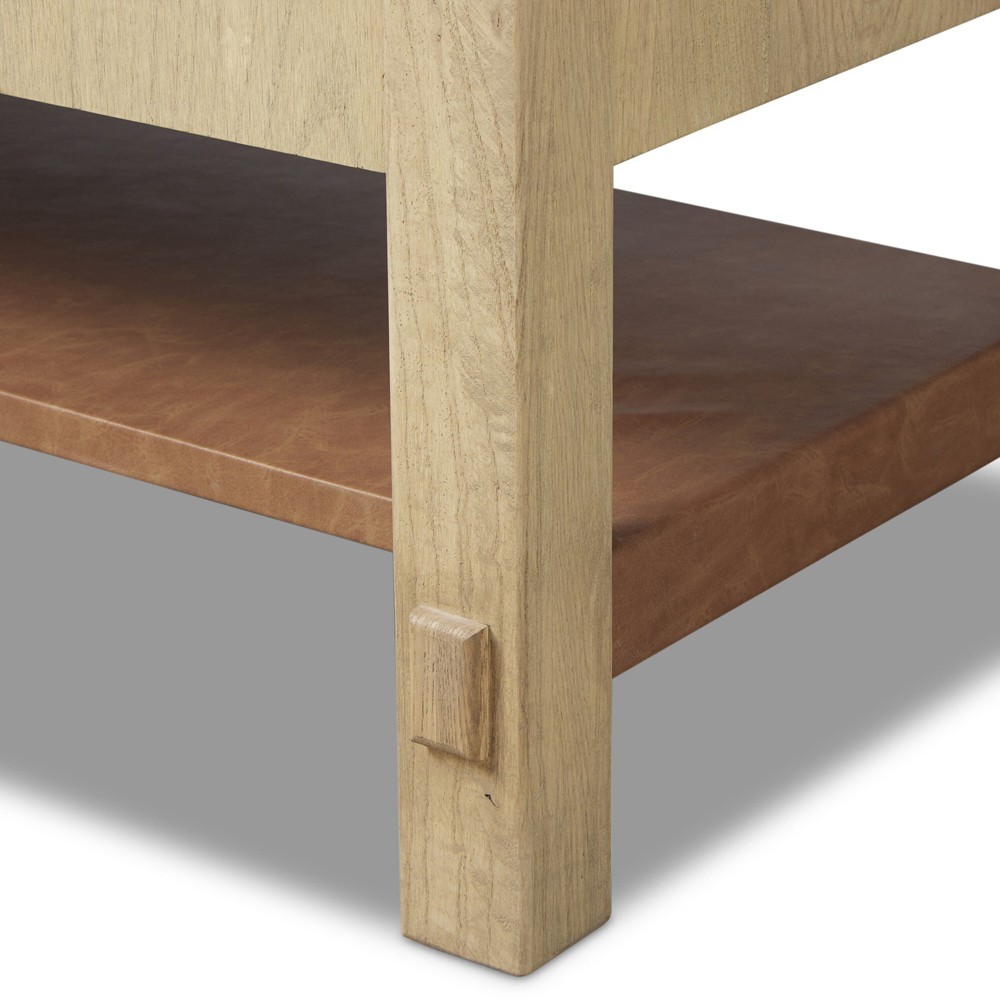 Blake Modern Classic Brown Washed Wood Media Console - 72"|