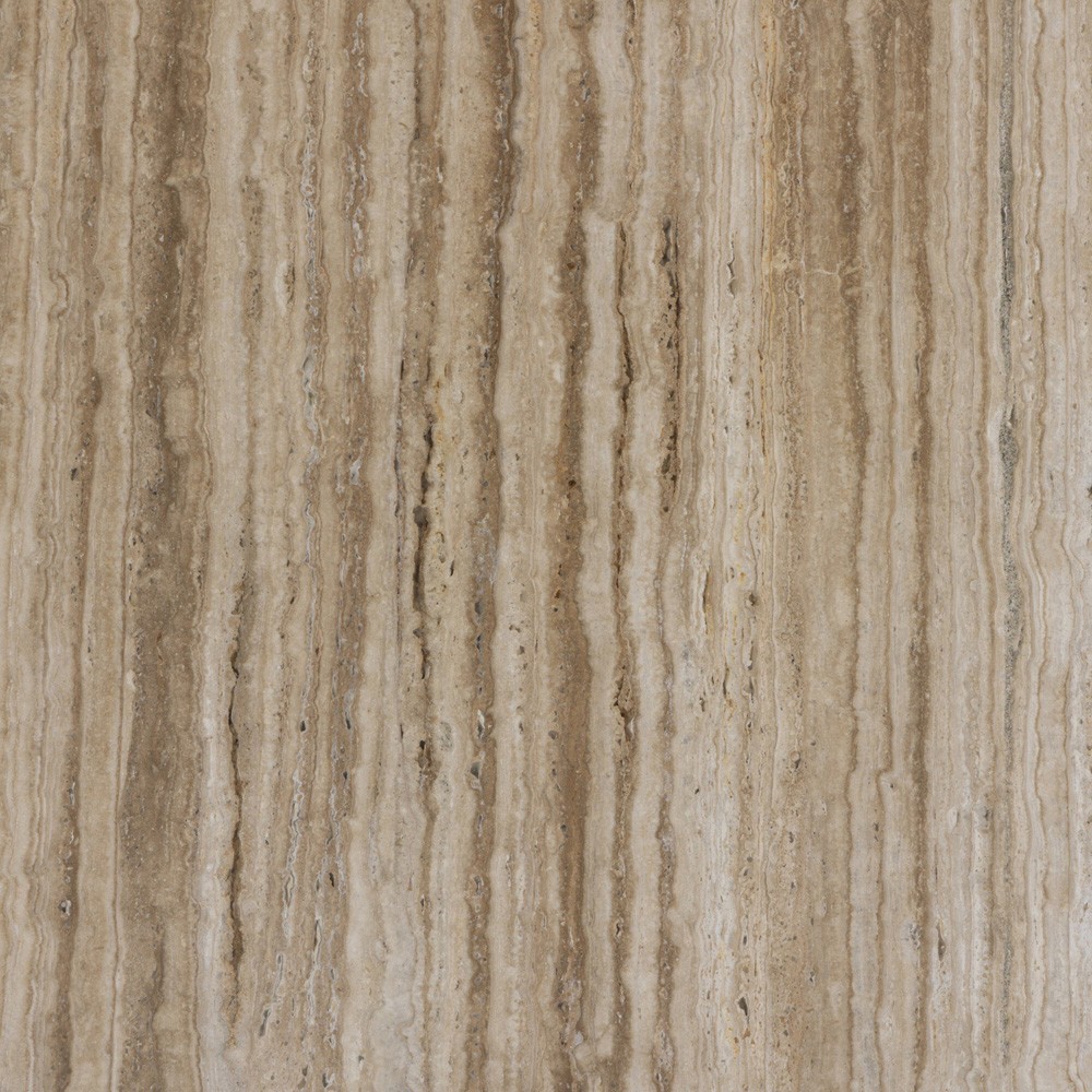 Bourne Modern Classic Beige Travertine Round Pedestal Dining Table - 55"|