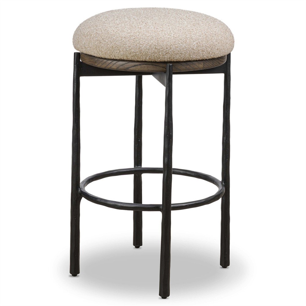 Cofer Modern Classic Beige Performance Swivel Counter Stool|
