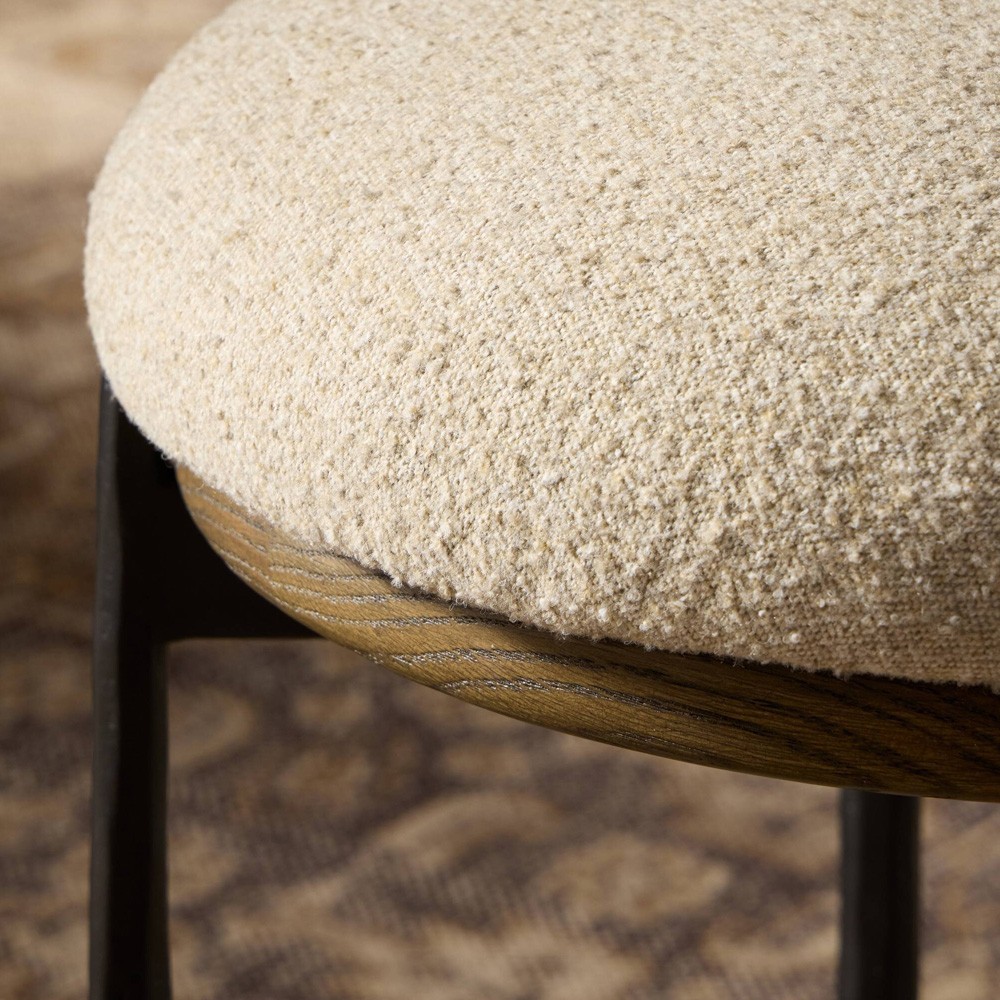 Cofer Modern Classic Beige Performance Swivel Counter Stool|