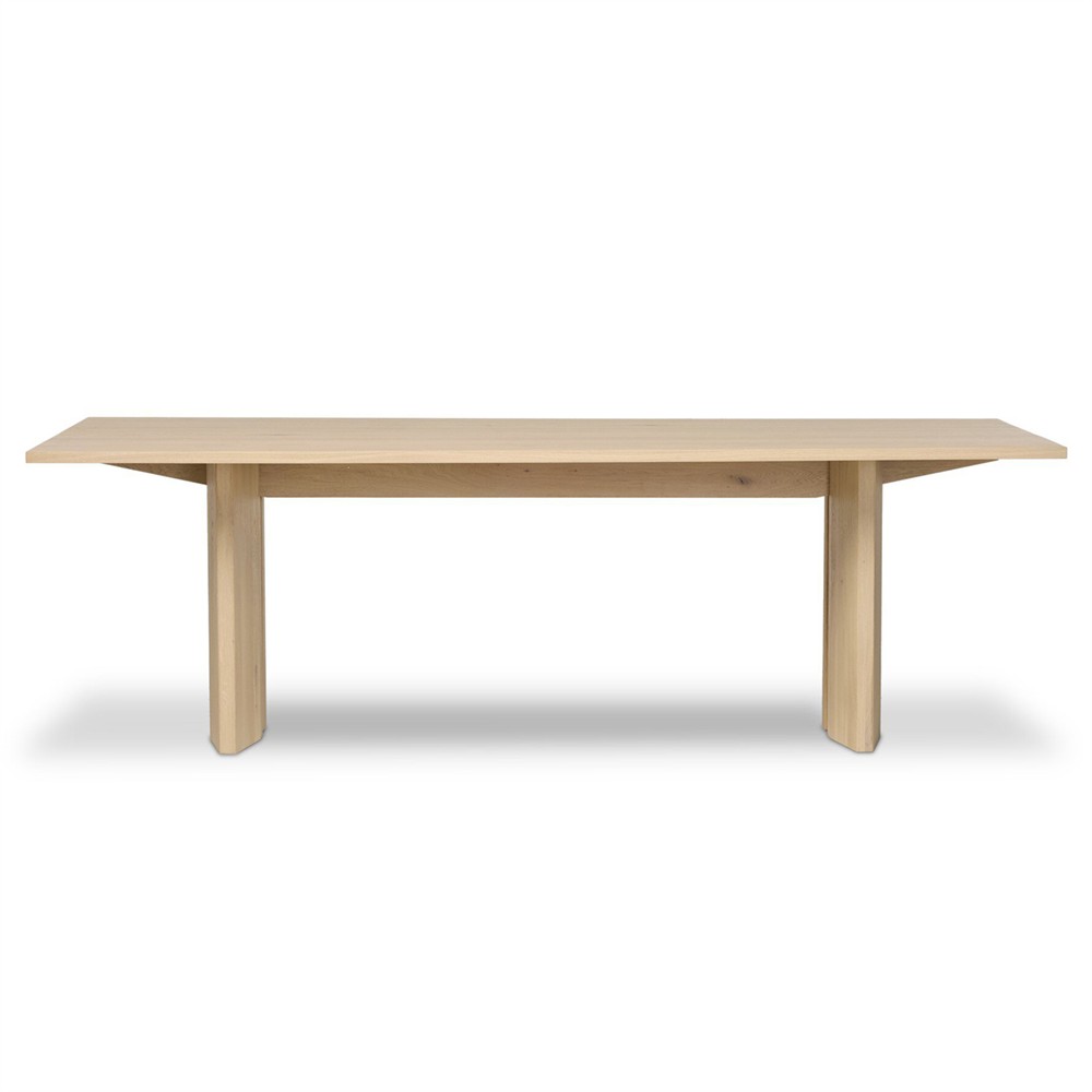 Emerald Modern Classic Bleached Oak Rectangular Dining Table - 96"|
