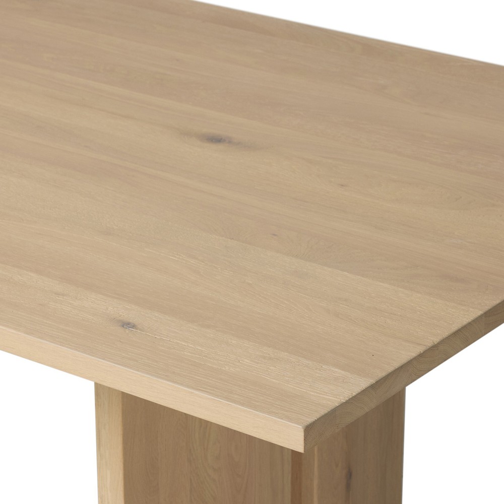 Emerald Modern Classic Bleached Oak Rectangular Dining Table - 96"|