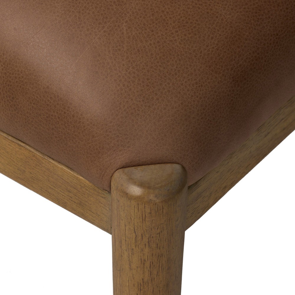 Gallagher Modern Classic Brown Leather Dining Chair|