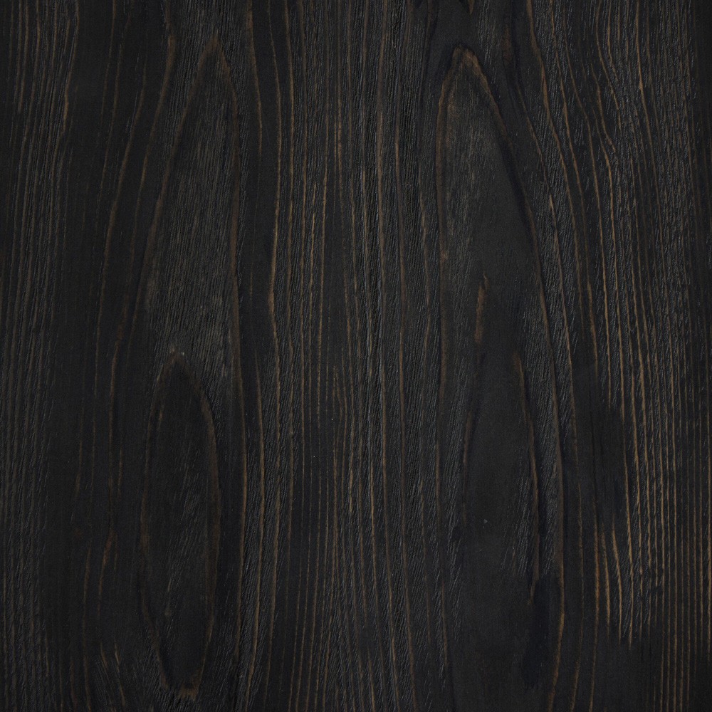 Leopold Rustic Lodge Black Wood Fluted Glass Cabinet|