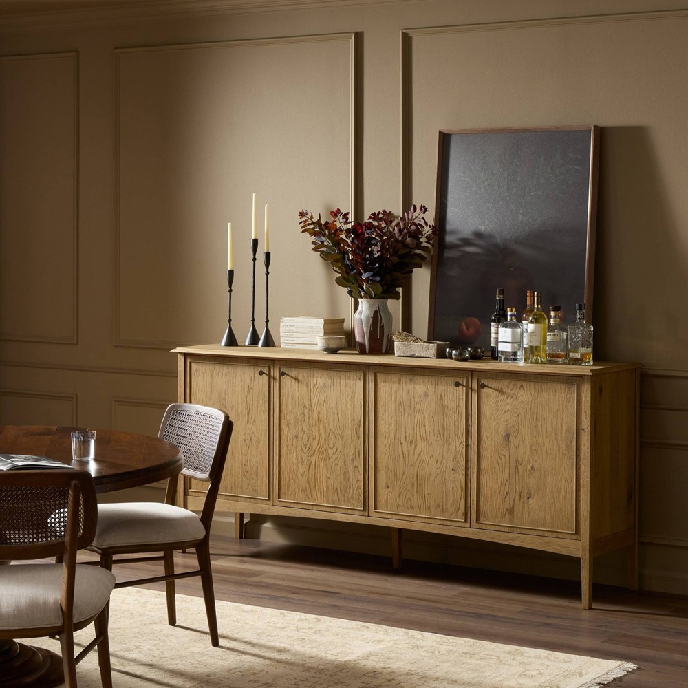 Adelaide Modern Classic Brown Aged Oak Media Console - 87"|