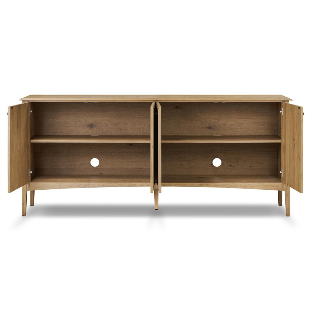 Adelaide Modern Classic Brown Aged Oak Media Console - 87"|