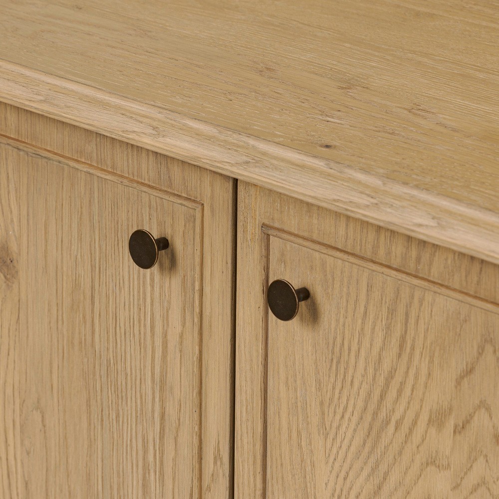 Adelaide Modern Classic Brown Aged Oak Media Console - 87"|