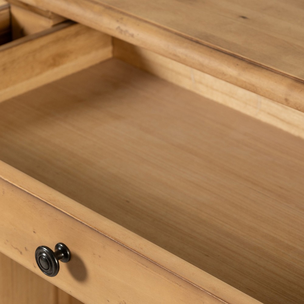 Marjorie French Country Bleached Wood Sideboard|