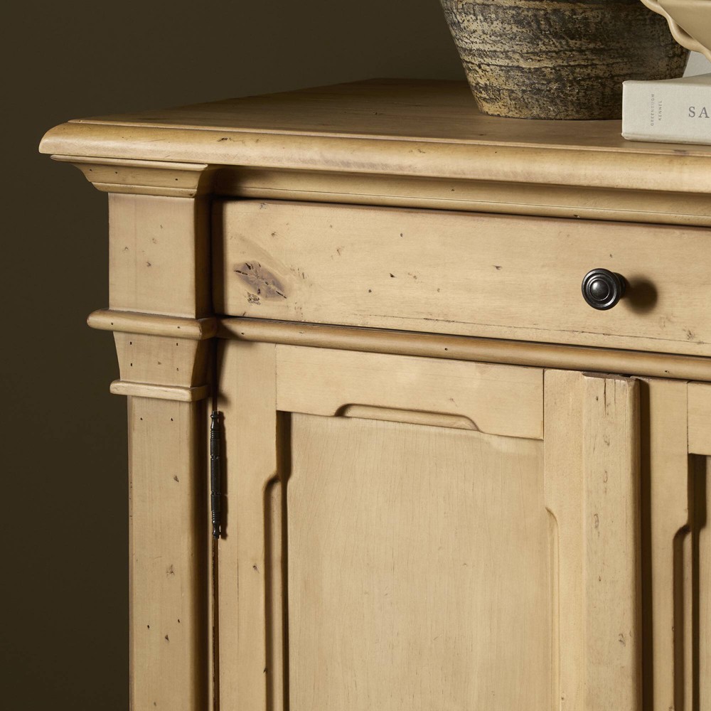Marjorie French Country Bleached Wood Sideboard|
