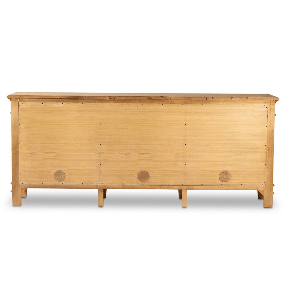 Marjorie French Country Bleached Wood Sideboard|