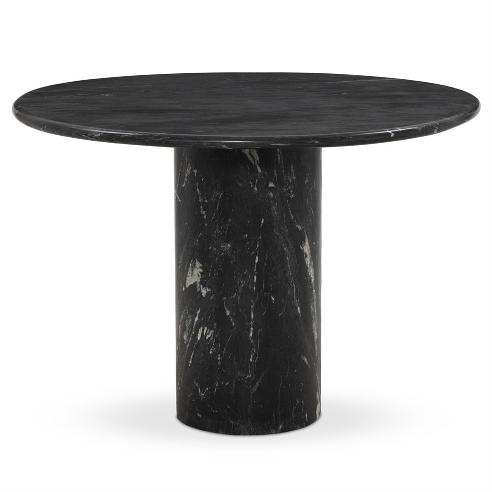Oric Modern Classic Black Marble Round Bistro Table - 42"|
