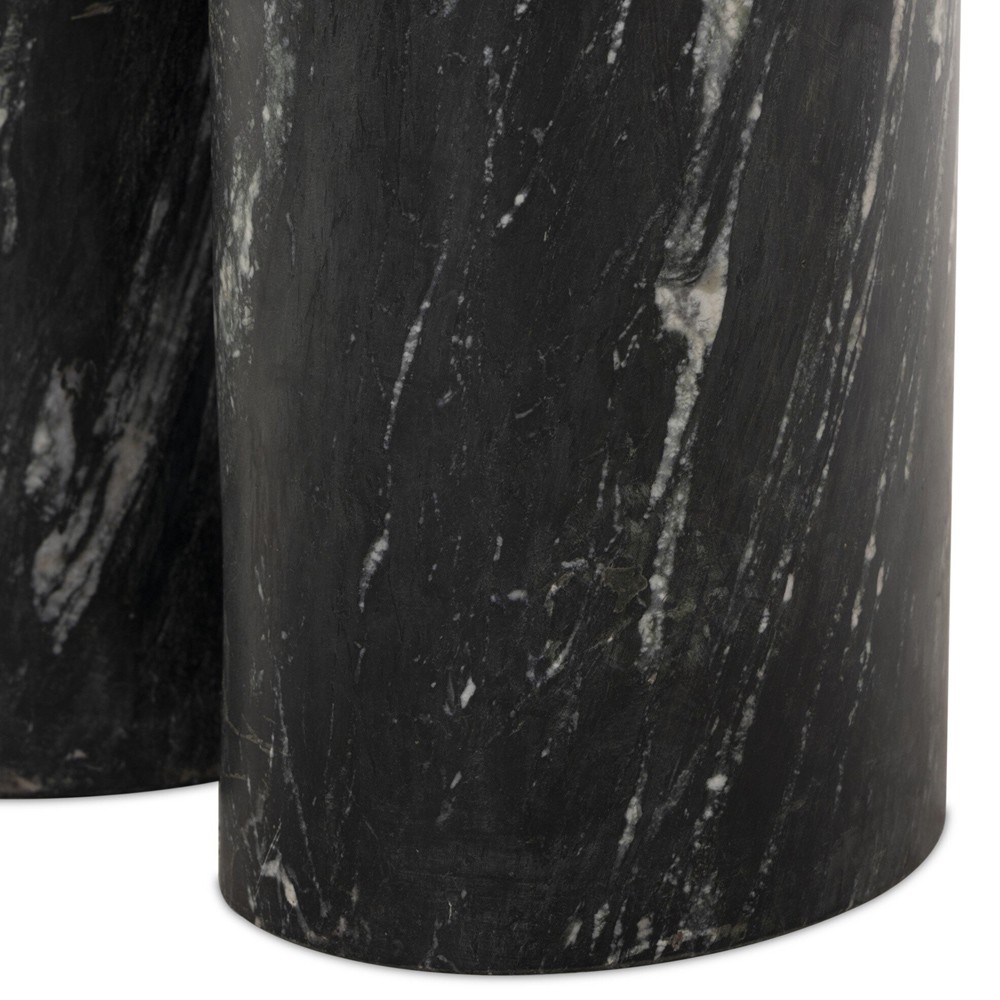 Oric Modern Classic Black Marble Round Bistro Table - 42"|