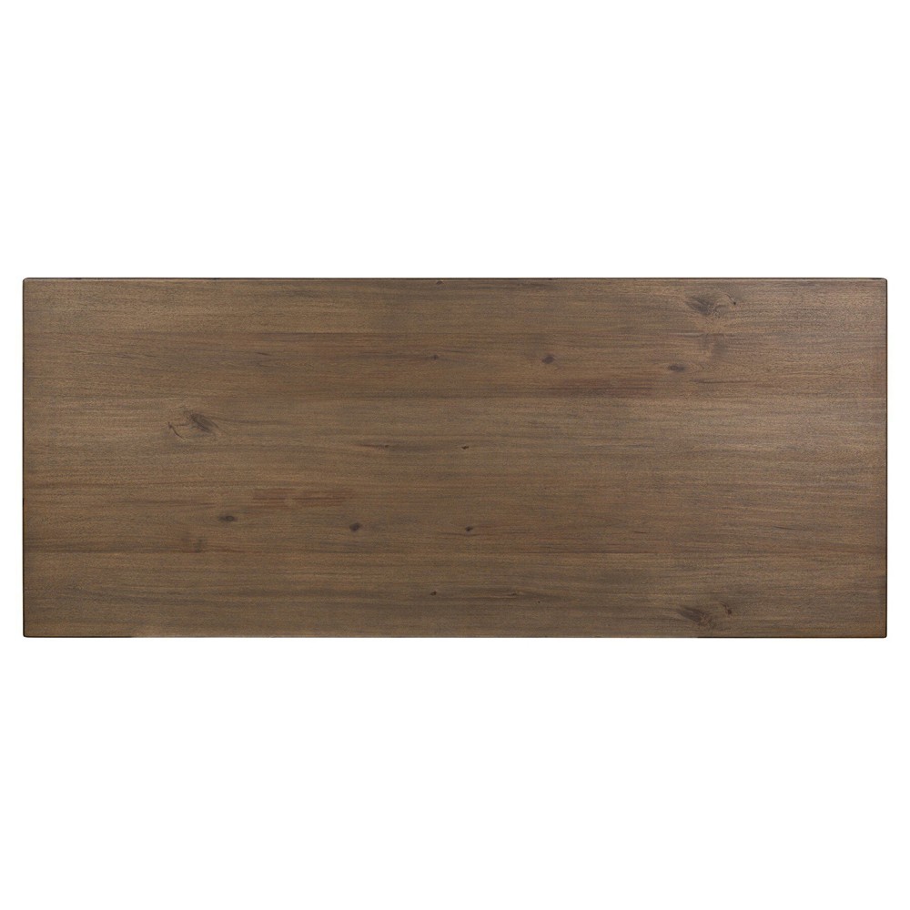 Pershing Rustic Lodge Weathered Acacia Rectangular Dining Table - 96"|