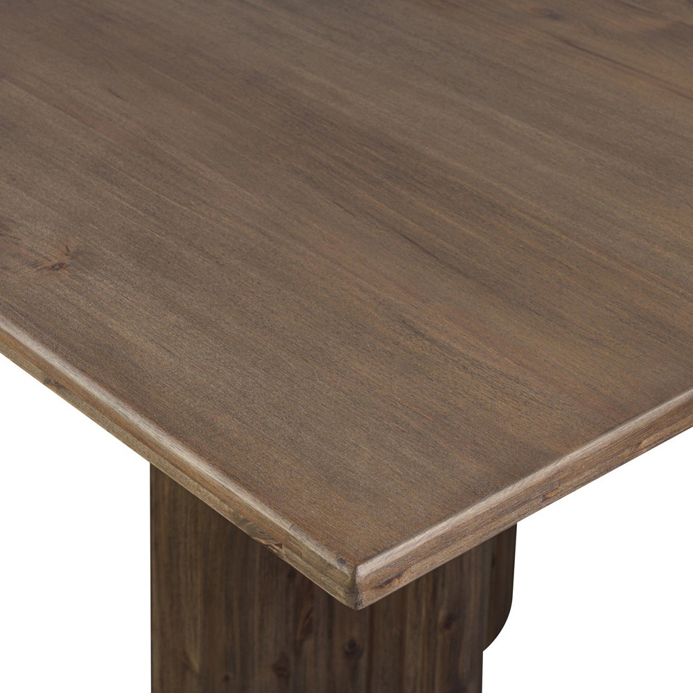 Pershing Rustic Lodge Weathered Acacia Rectangular Dining Table - 96"|
