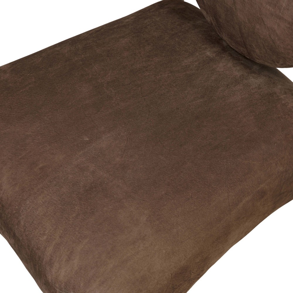 Prentiss Modern Classic Brown Leather Dining Chair|