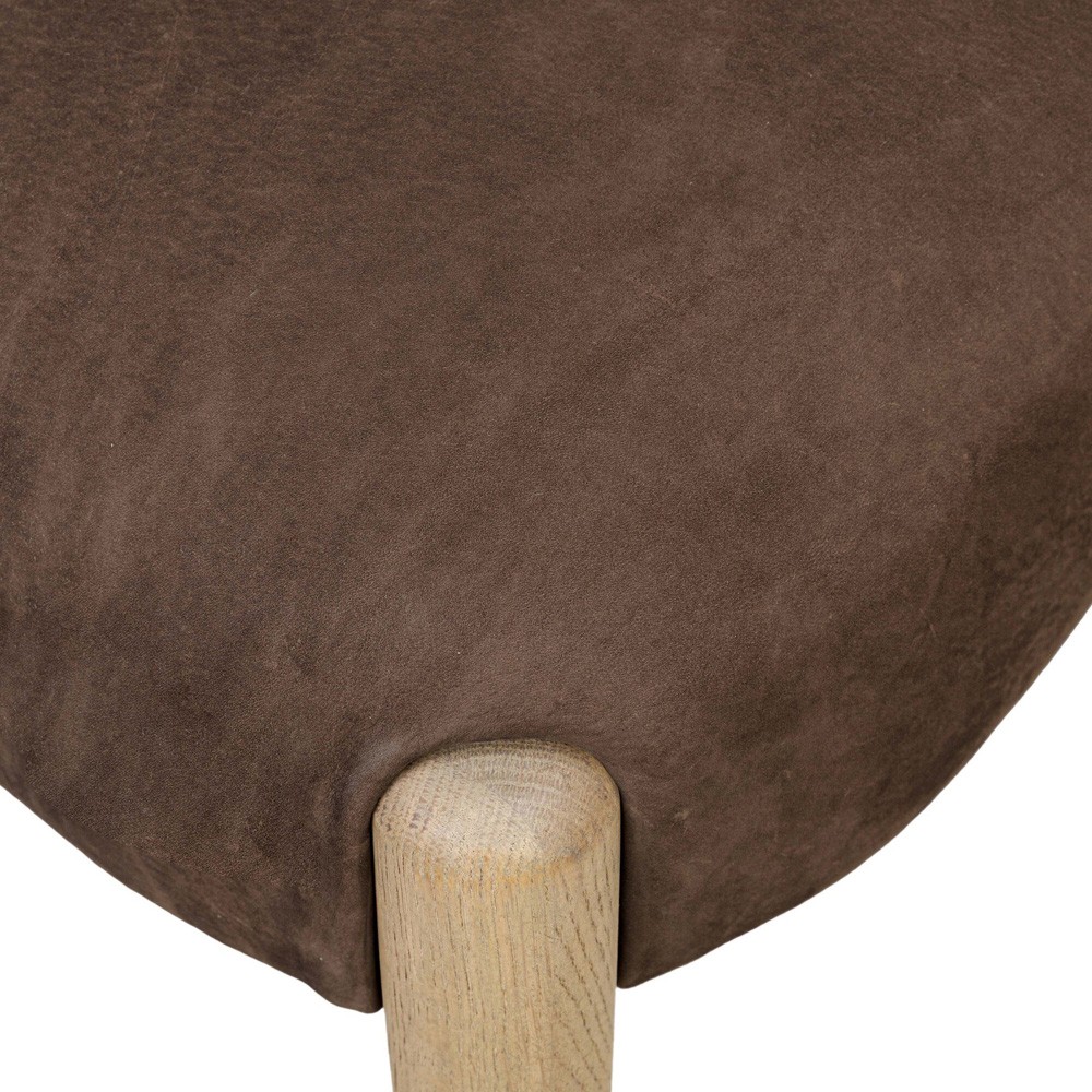 Prentiss Modern Classic Brown Leather Dining Chair|