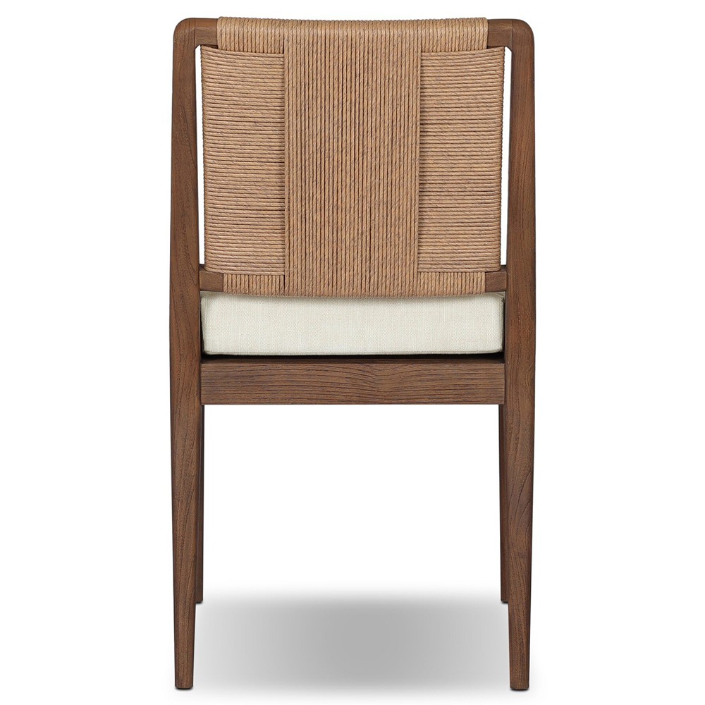 Russ Coastal Beach Toasted Brown Teak Outdoor Dining Chair|