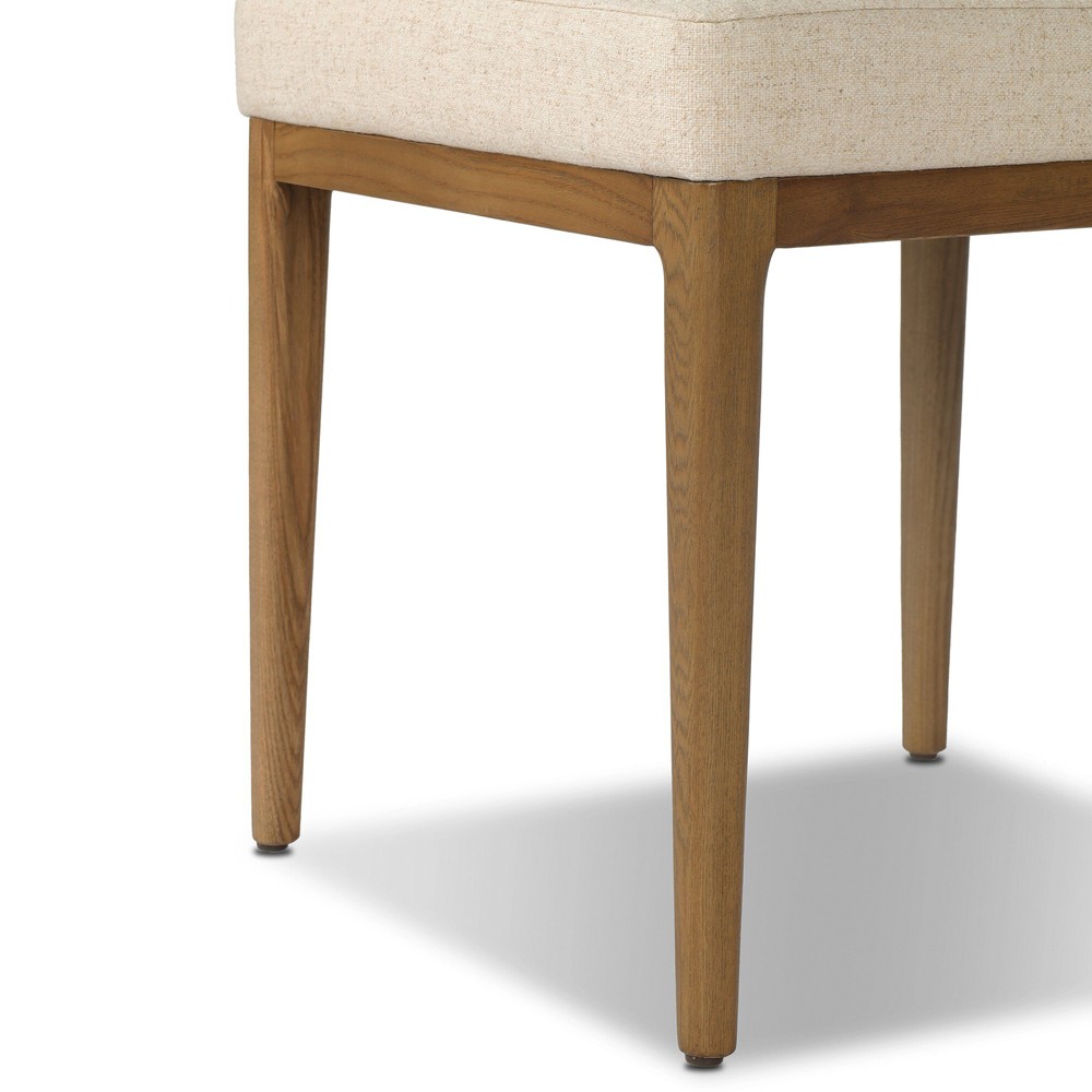 Ryver Modern Classic Brown Leather Beige Performance Dining Chair|