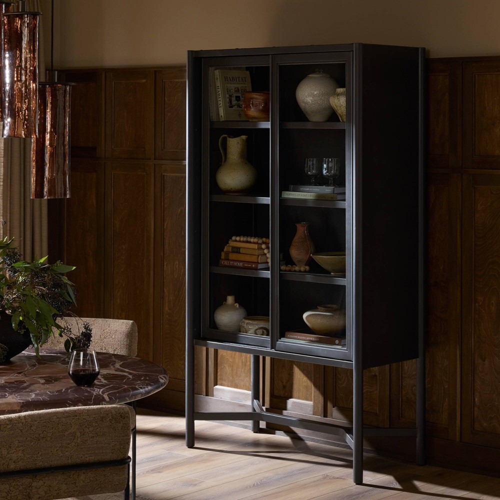 Saxon Modern Classic Black Iron Display Case|