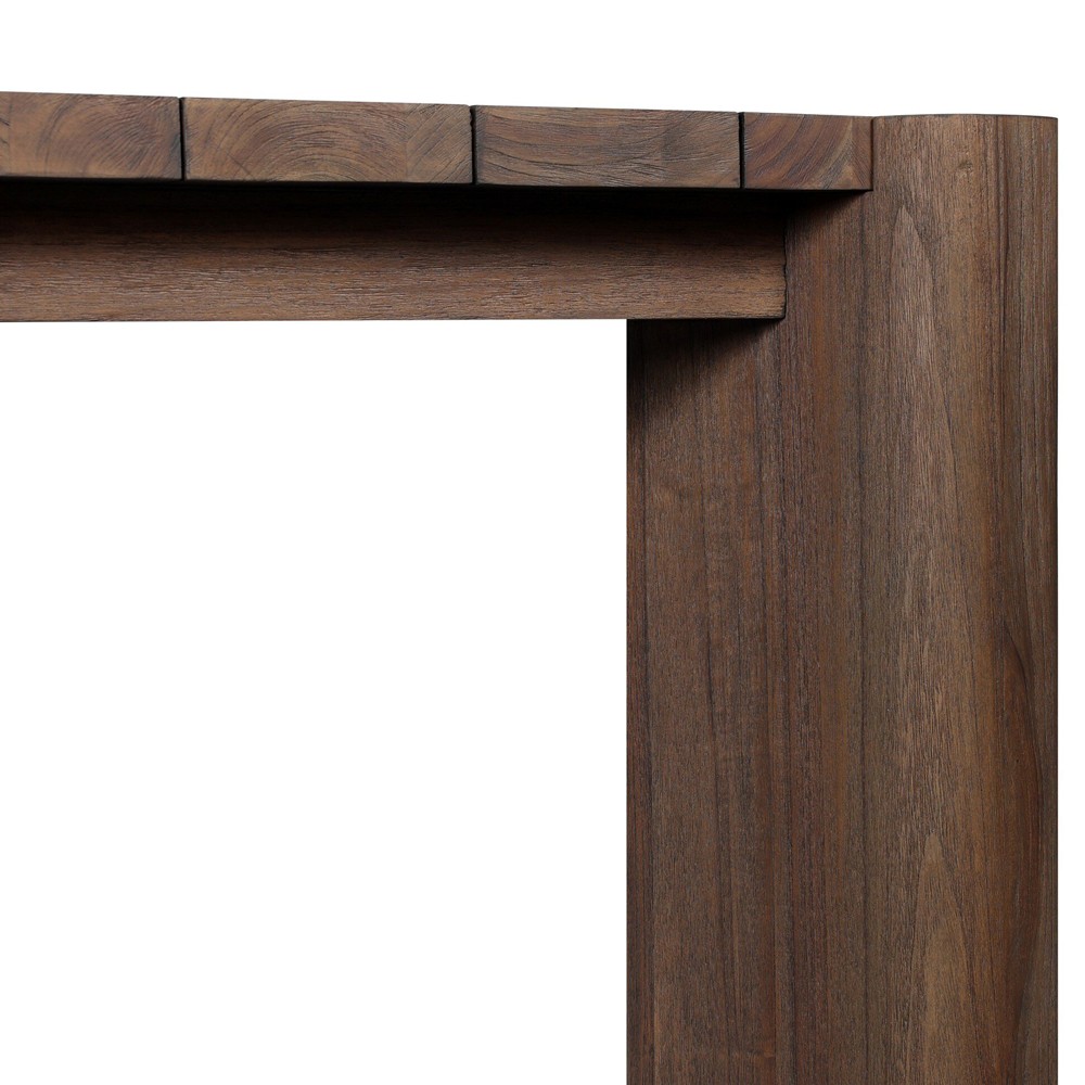 Soho Coastal Beach Brown Teak Rectangular Outdoor Dining Table - 86"|