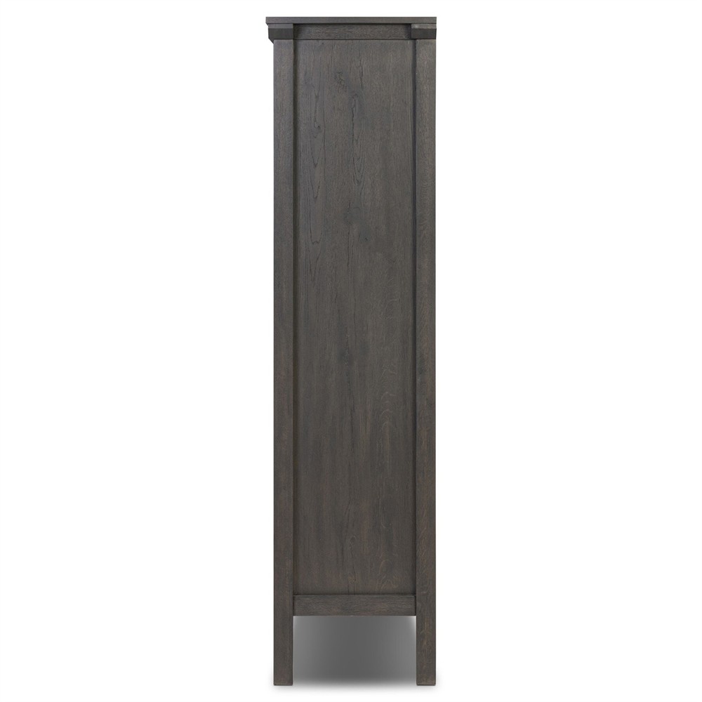 Tuscola Rustic Lodge Smoked Black Oak Wood Cabinet|